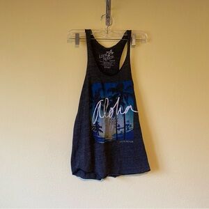 Local Motion “aloha is free” Gray Tank Top